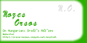 mozes orsos business card
